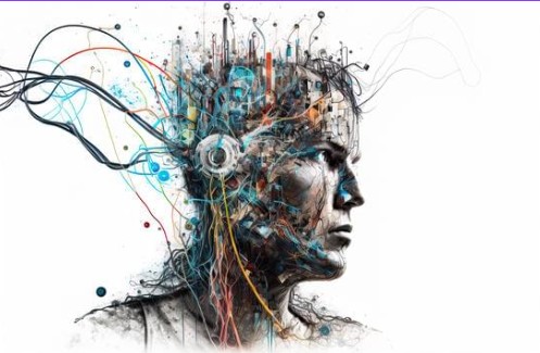 Abstract blue graphic representing business solutions